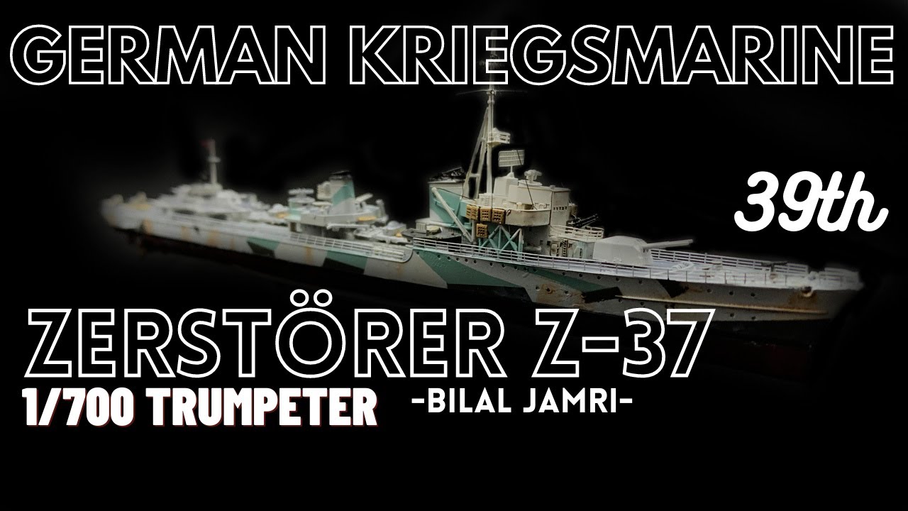 German Zerstörer Z-37 Trumpeter 1/700