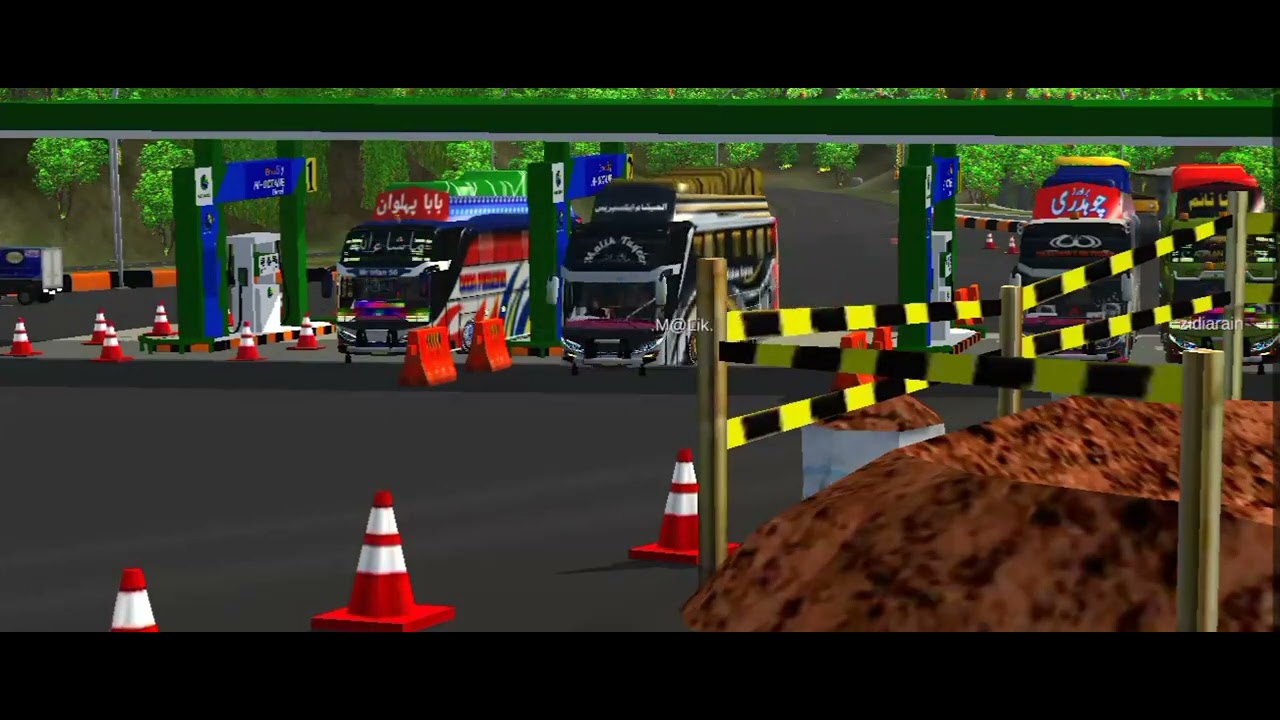Chuhdary express and other buses on pso fuel pump#moodkiller #shorts #trending