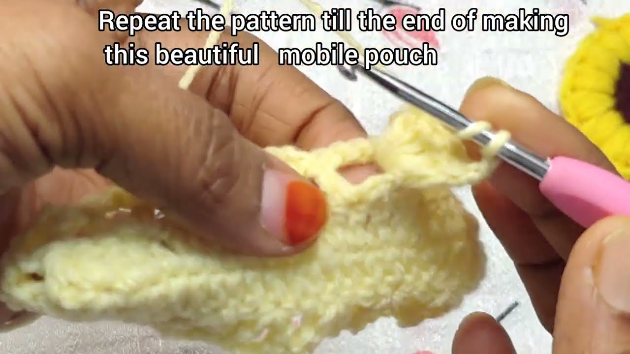 Crochet Unique Mobile Pouch | Fish Feather Pattern Phone Cover | Easy Crochet Tutorial