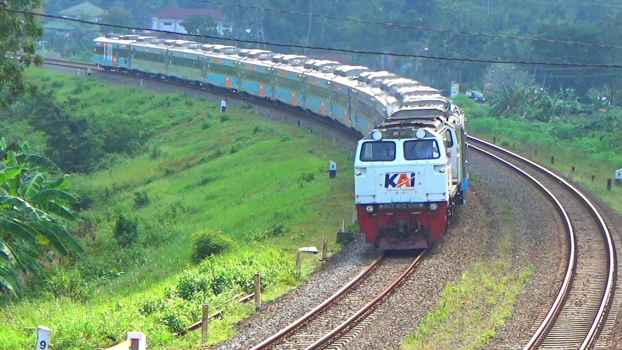 KOMPILASI 22 KERETA API NGEBUT PANAS-PANASAN DI SPOT TIKUNGAN 110 KM/H BUNIAYU TAMBAK BANYUMAS