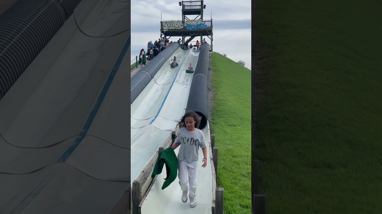 Sliiide Mountain @DewberryFarm #halloween #magiccarpetride #slide #slidemountain