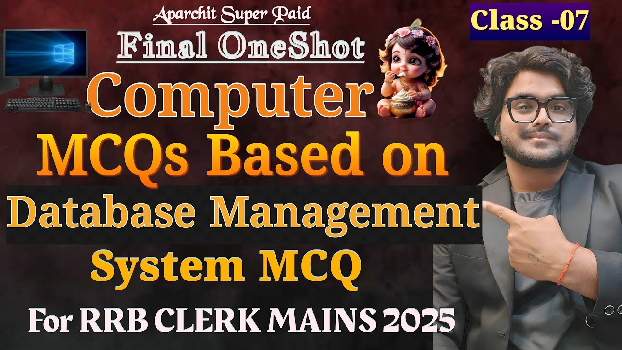 🔥Final OneShot Database Management System Based MCQs For RRB CLERK 2025