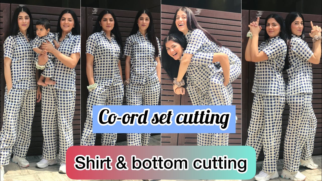 Shirt & Trouser Cutting Tutorial/ co ord set cutting & stitching/ Night Suit Cutting / Rajveerpunni