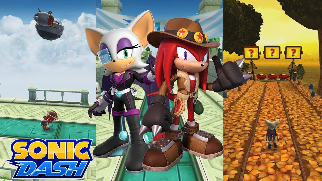 Sonic Dash (iOS) - Treasure Hunter Knuckles vs. Elite Agent Rouge