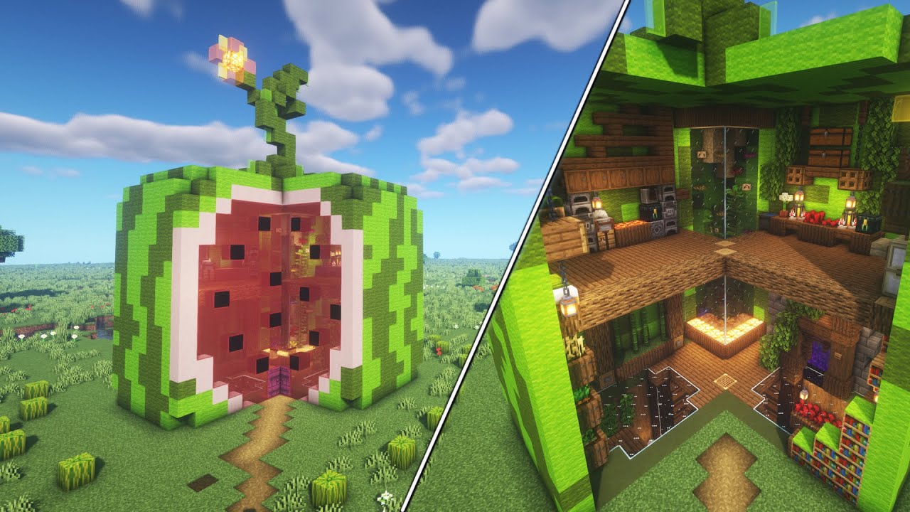 Minecraft Watermelon House Tutorial