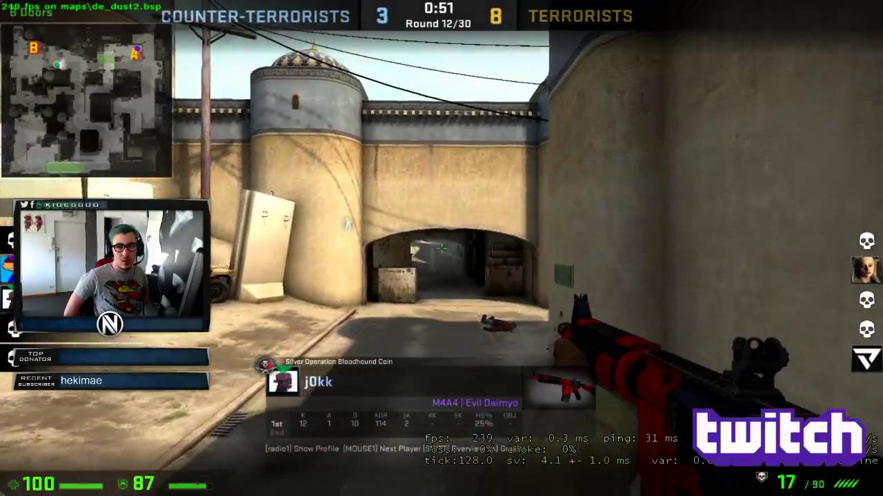 MASSELYO vs kioshima ESEA PUG Highlights feat. sniffL (kio POV)