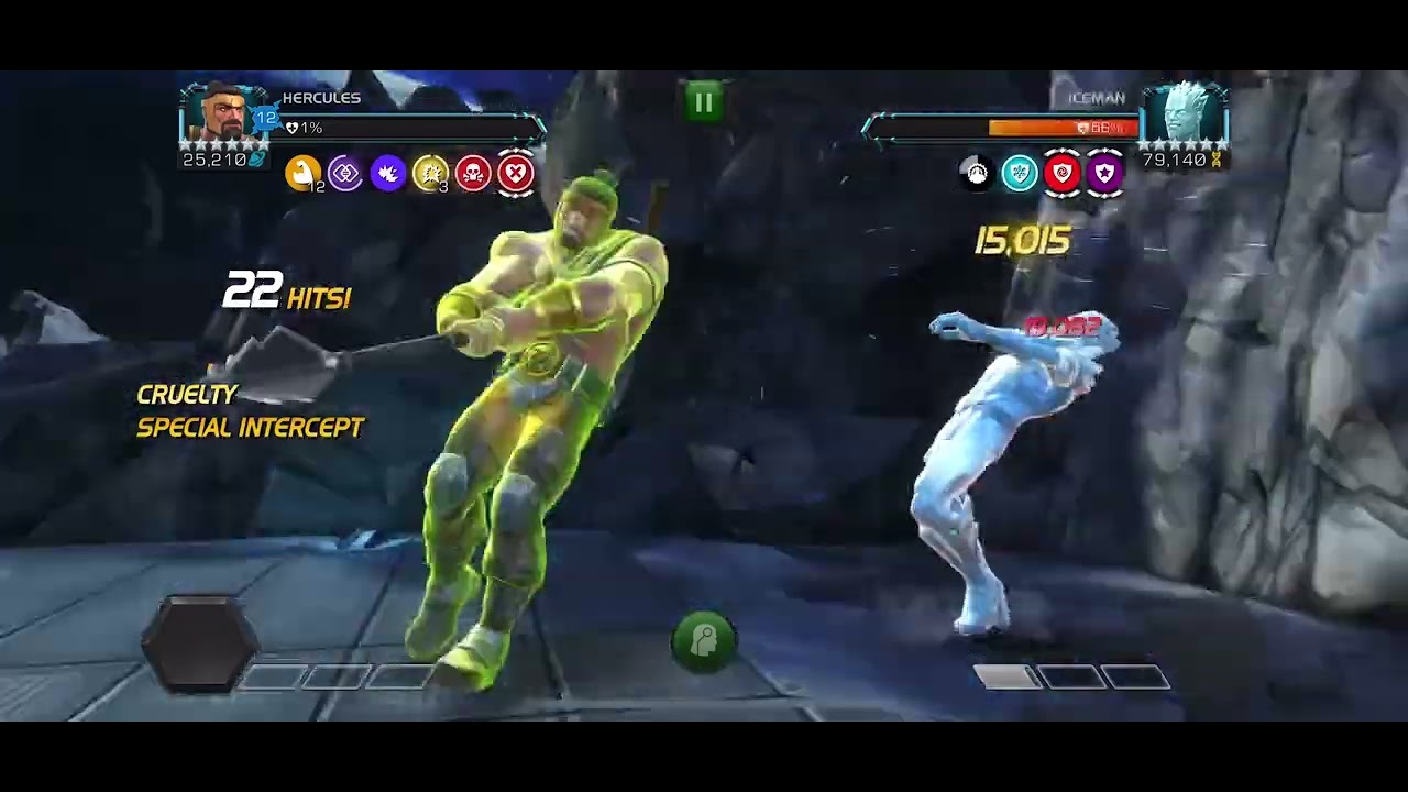 MCOC r4 Hercules downs 6.4.1 Iceman in 46 seconds