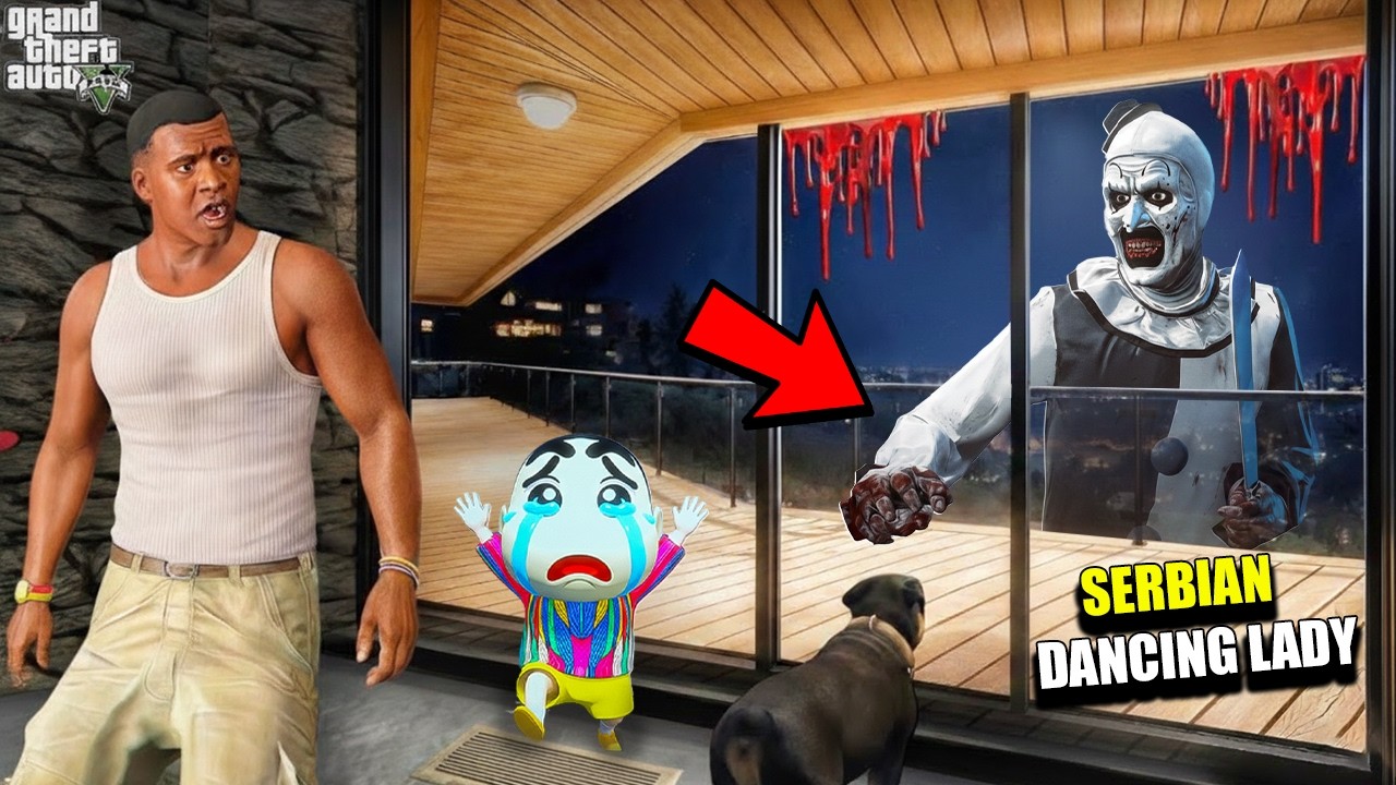 Franklin Protect SHINCHAN & CHOP From Serbian Dancing Lady GTA V! || SHINCHAN & CHOP GTA 5 VIDEO