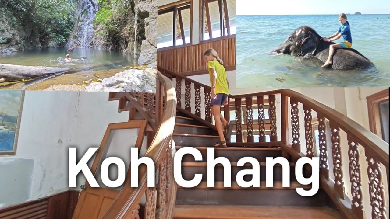 Koh Chang Boat Chalet, vodopády🏞️ a koupání se slonem 🐘, zajímavosti na západním pobřeží, Thajsko 🇹🇭