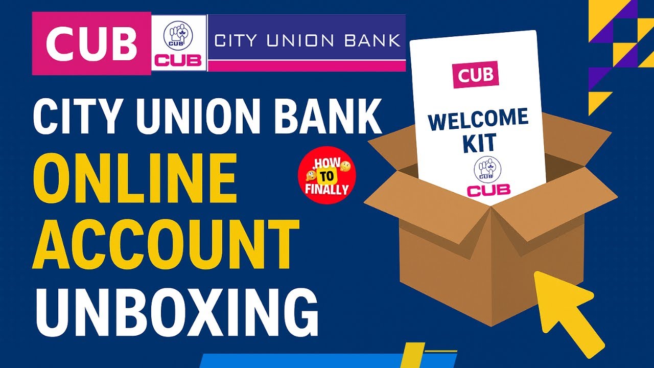 City Union Bank Online Account Welcome Kit Unboxing | CUB Digital Account Opening Guide