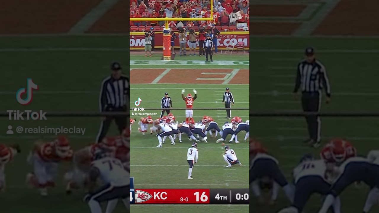 CHIEFS BLOCK DENVER&rsquo;S FIELD GOAL TO STAY UNBEATEN!!!#nfl #broncos #chiefs #football