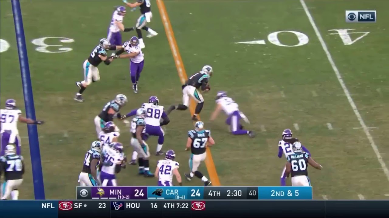 Cam Newton’s 61-Yard Run | Vikings vs Panthers Week 14