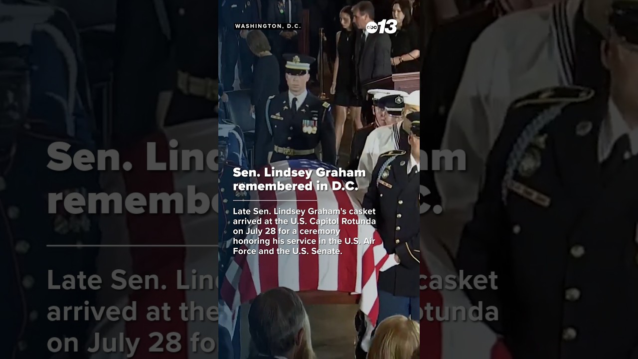 Late Sen. Lindsey Graham arrives at U.S. Capitol Rotunda