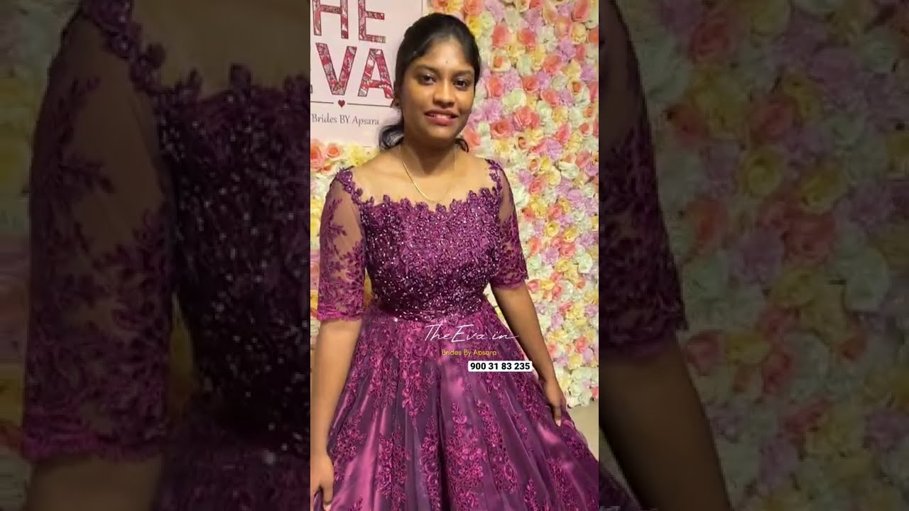 Wine Purple Premium Bridal Gown 