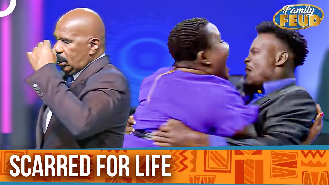 Steve Actually Got SCARED And Ran Away | Fast Money | Family Feud Classics