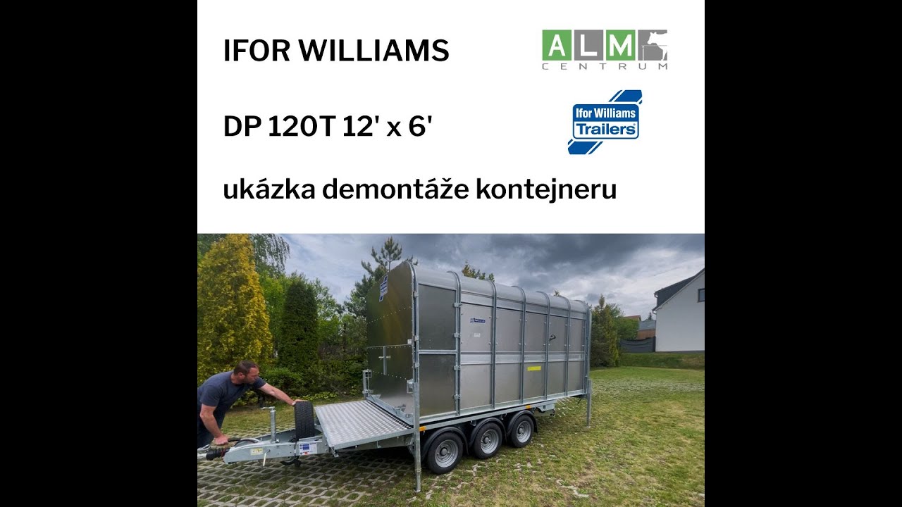 Přepravník na zvířata Ifor Williams DP - ukázka demontáže kontejneru