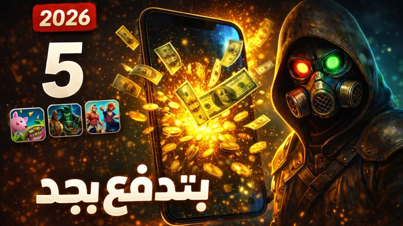 أفضل 5 ألعاب موبايل بتكسب فلوس بجد في 2026 🔥💰 (بدون رأس مال)