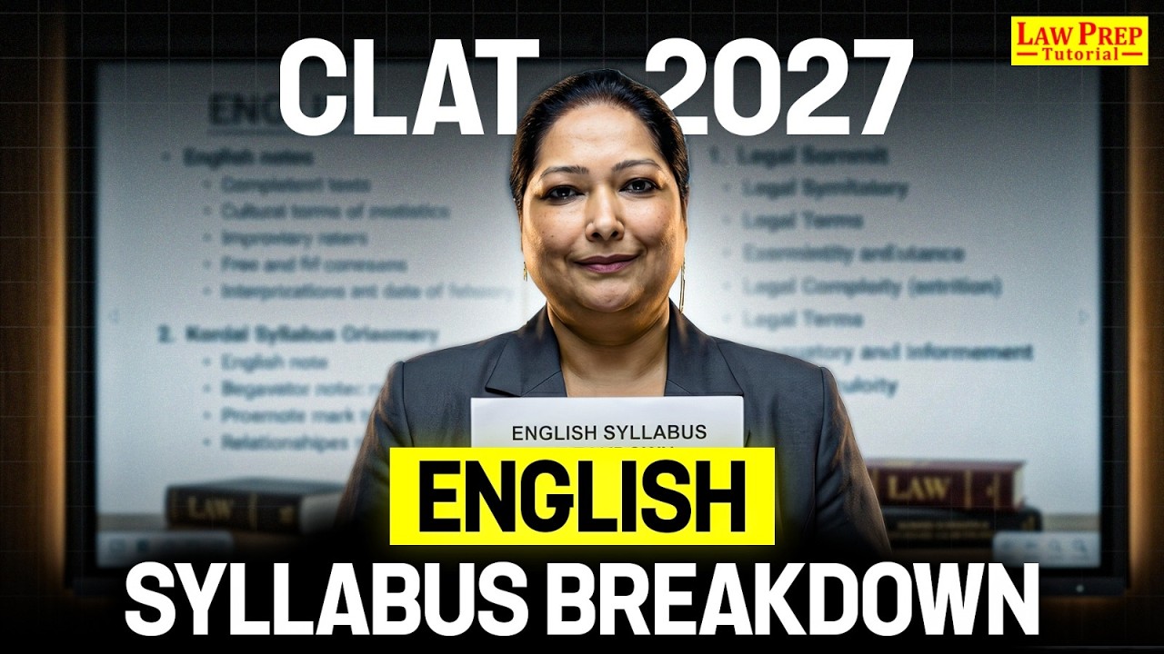 CLAT English Syllabus 2027 | Complete Topics | CLAT 2027 Preparation