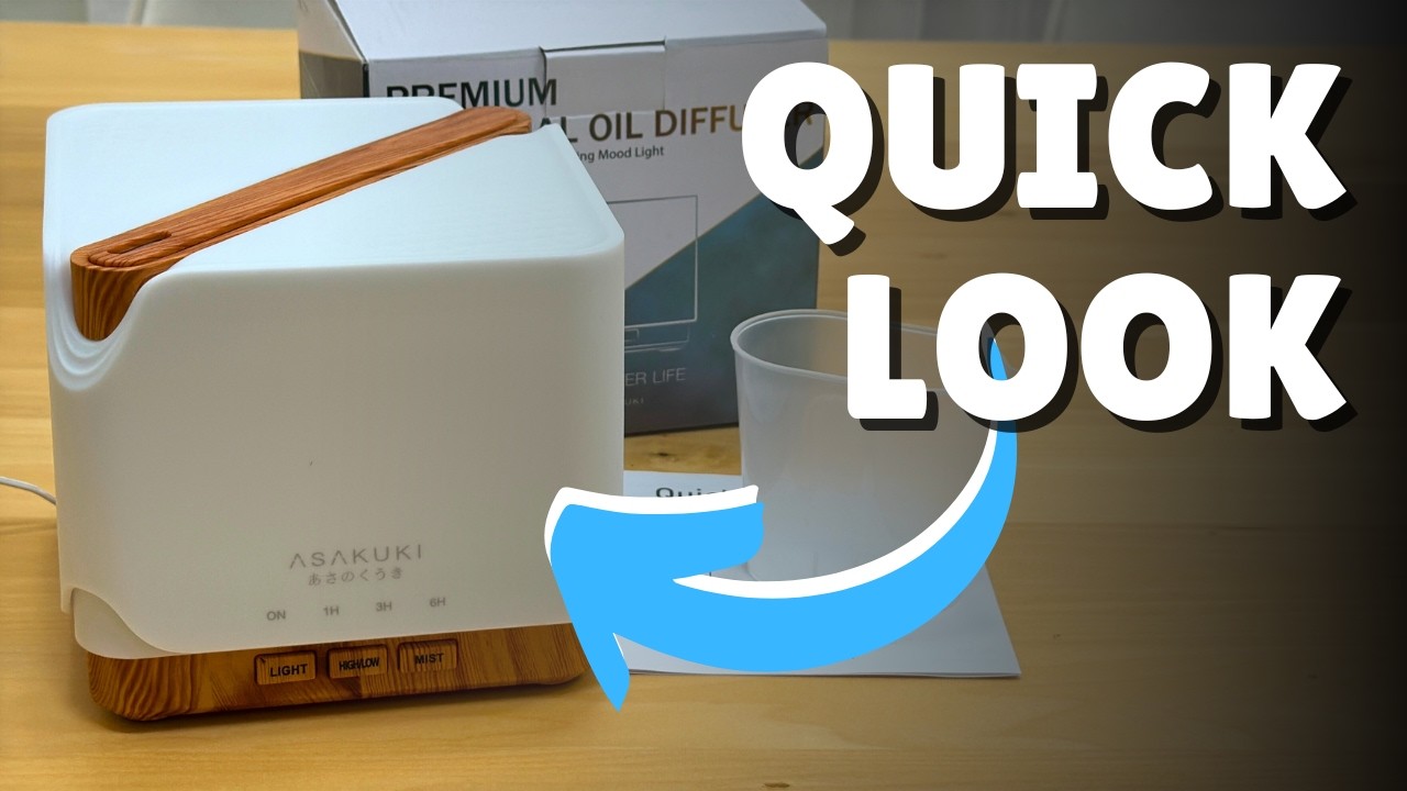 QUICK LOOK at ASAKUKI Essential Oil Diffuser