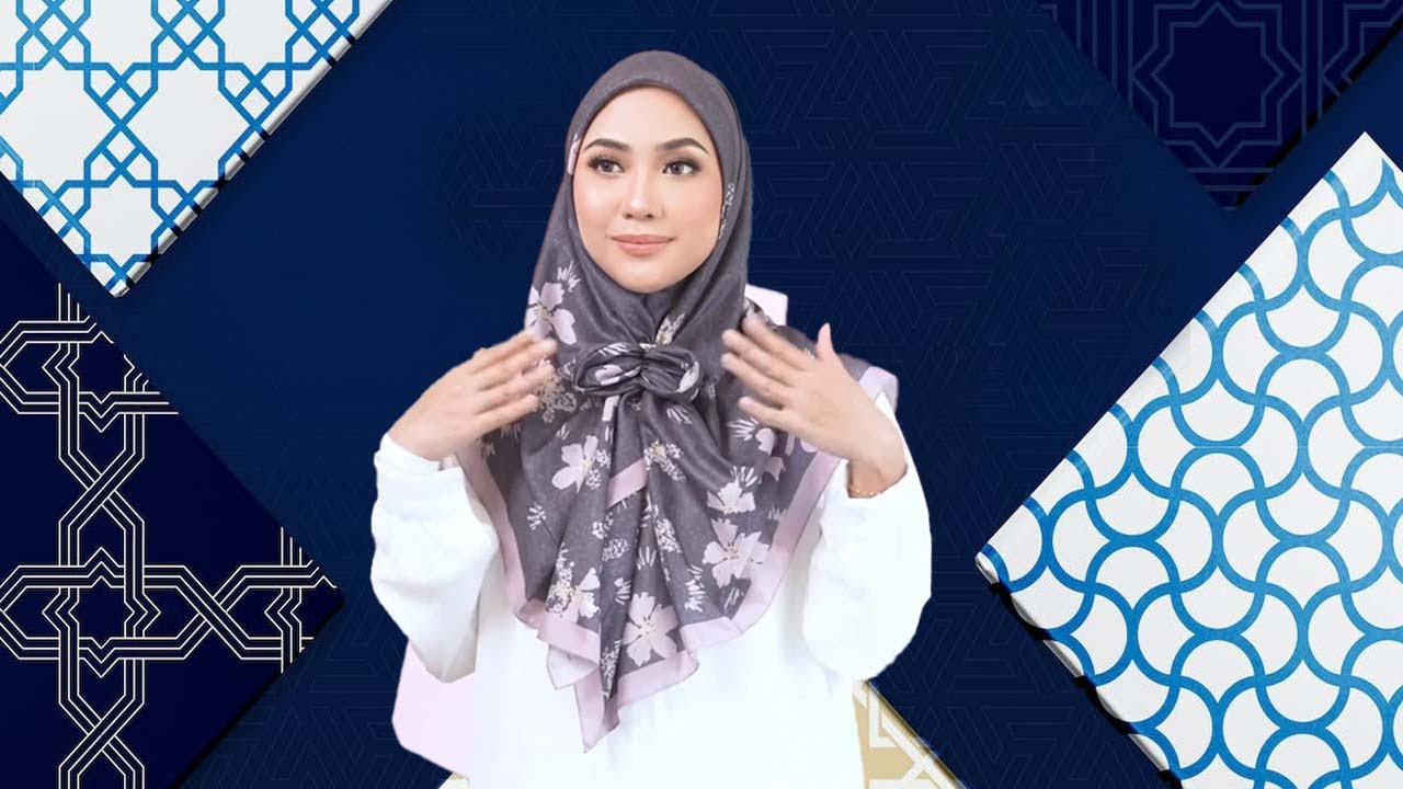 TUTORIAL TUDUNG BAWAL | JILBAB SEGI EMPAT KREASI TERBARU | #MariBerhijab