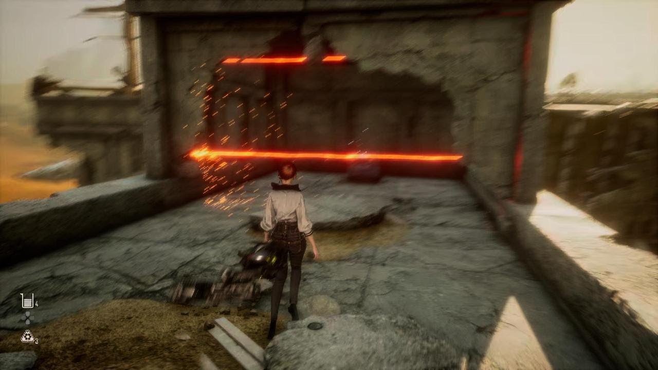 Stellar Blade | Laser-guarded crate at Buried Ruins