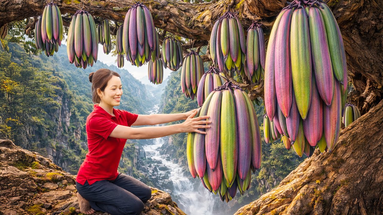 Harvesting Mysterious Wild Núc Nác Fruit | Grilled on Hot Coals, Cracked for Seeds, Sold Out Fast