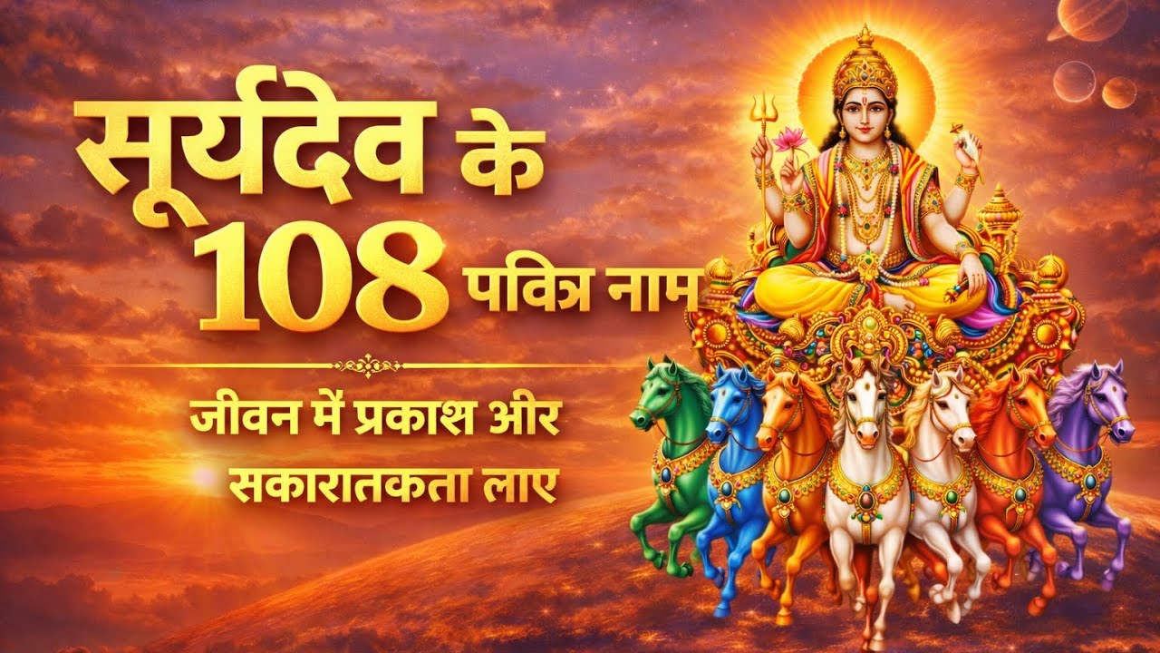 सूर्य देव के 108 नाम | Surya Dev 108 Naam | ॐ सूर्याय नमः | सूर्य मंत्र | Sun God Names