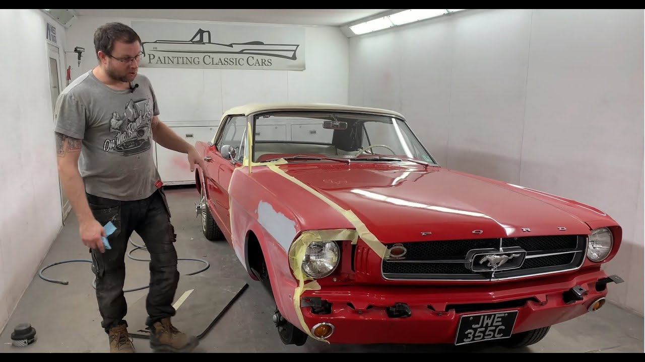 How we repair and repaint deep scratch damage to a Classic Car - ** Ford Mustang **