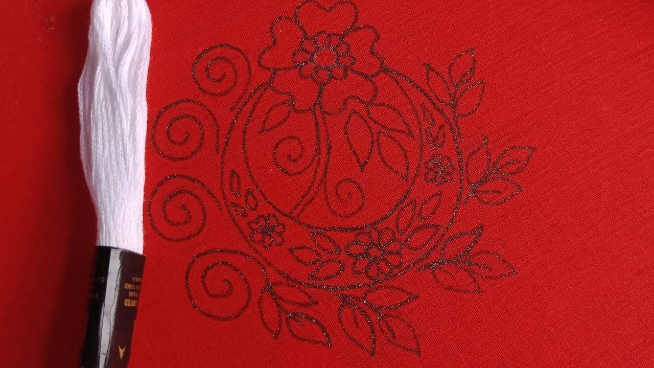 Exceptional all over Hand Embroidery-32, আধুনিক ডিজাইনে থ্রি পিসে হাতের সেলাই by #Rup #Handicraft