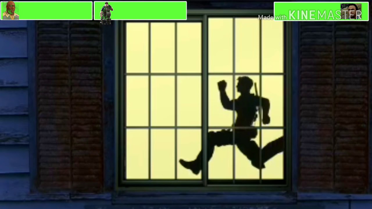Coach & Chris vs. Nick with healthbars