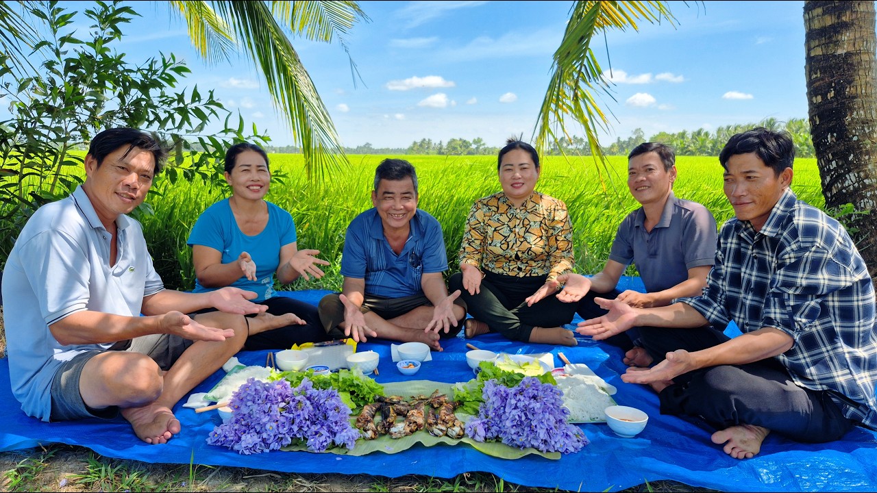 Giăng Lưới Đuổi Cá Đồng – Bắt Được Nhiều Cá Lóc To Bất Ngờ! #bamocvlogmientay