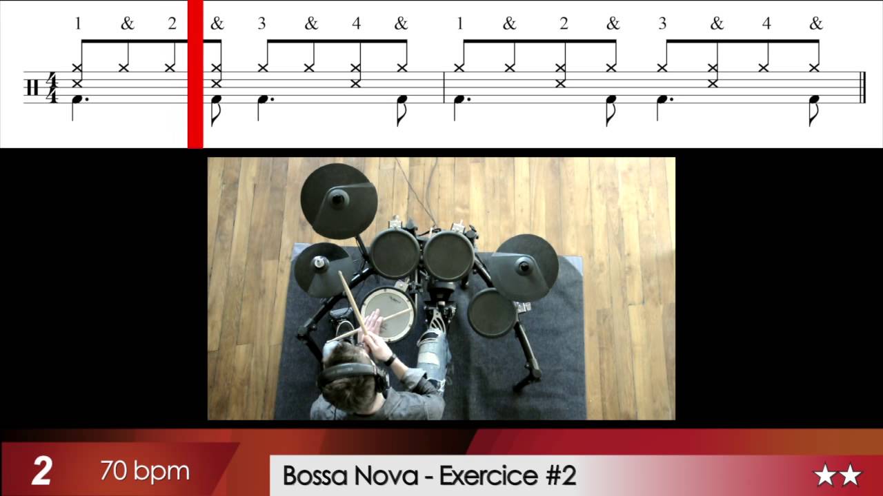 Cours de Batterie ★ Rythme Bossa Nova