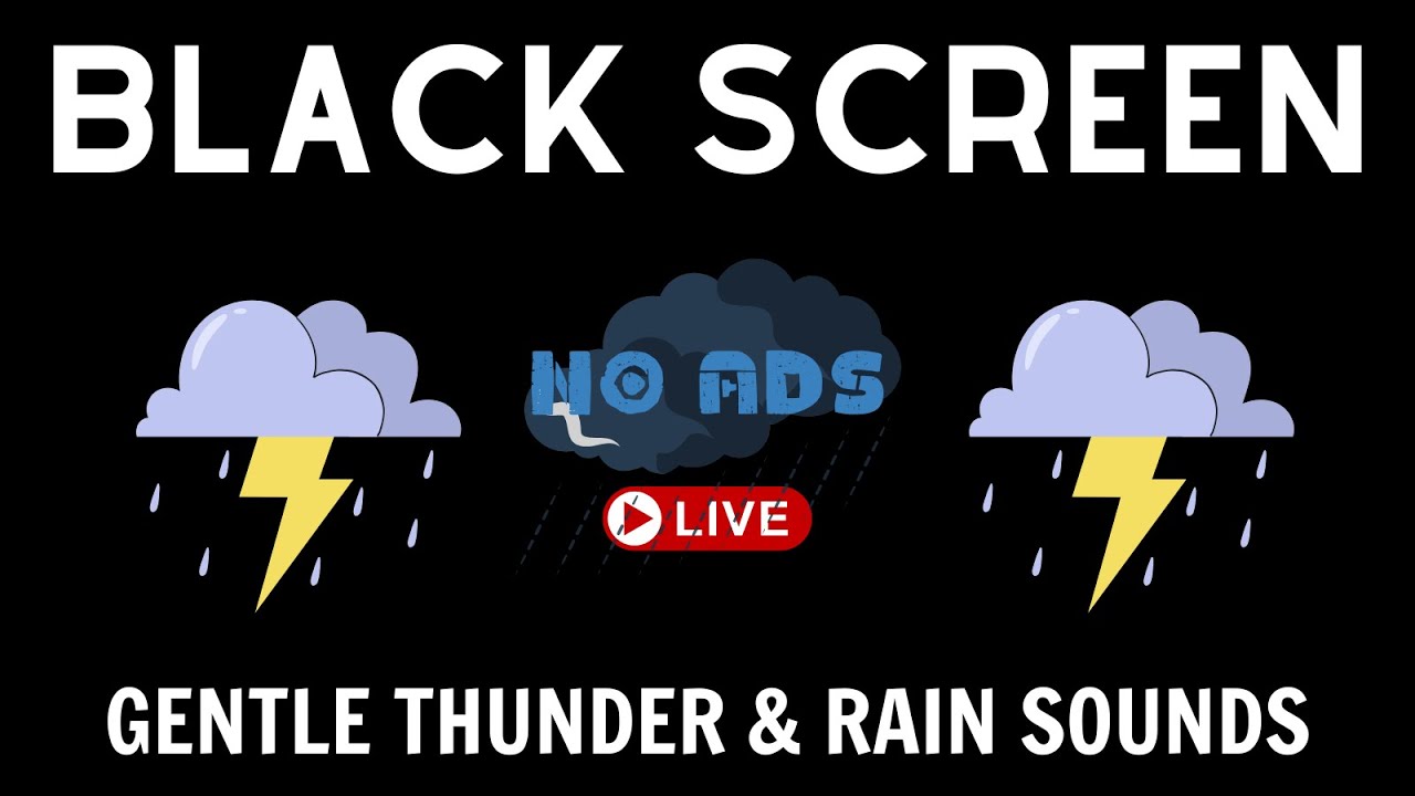 Gentle Thunder & Rain Sounds | Perfect for Sleep & Focus
