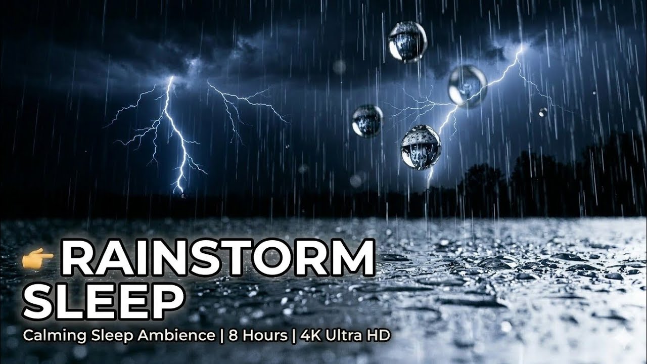 8 Hours Pure Rain Sounds Black Screen Perfect Sleep