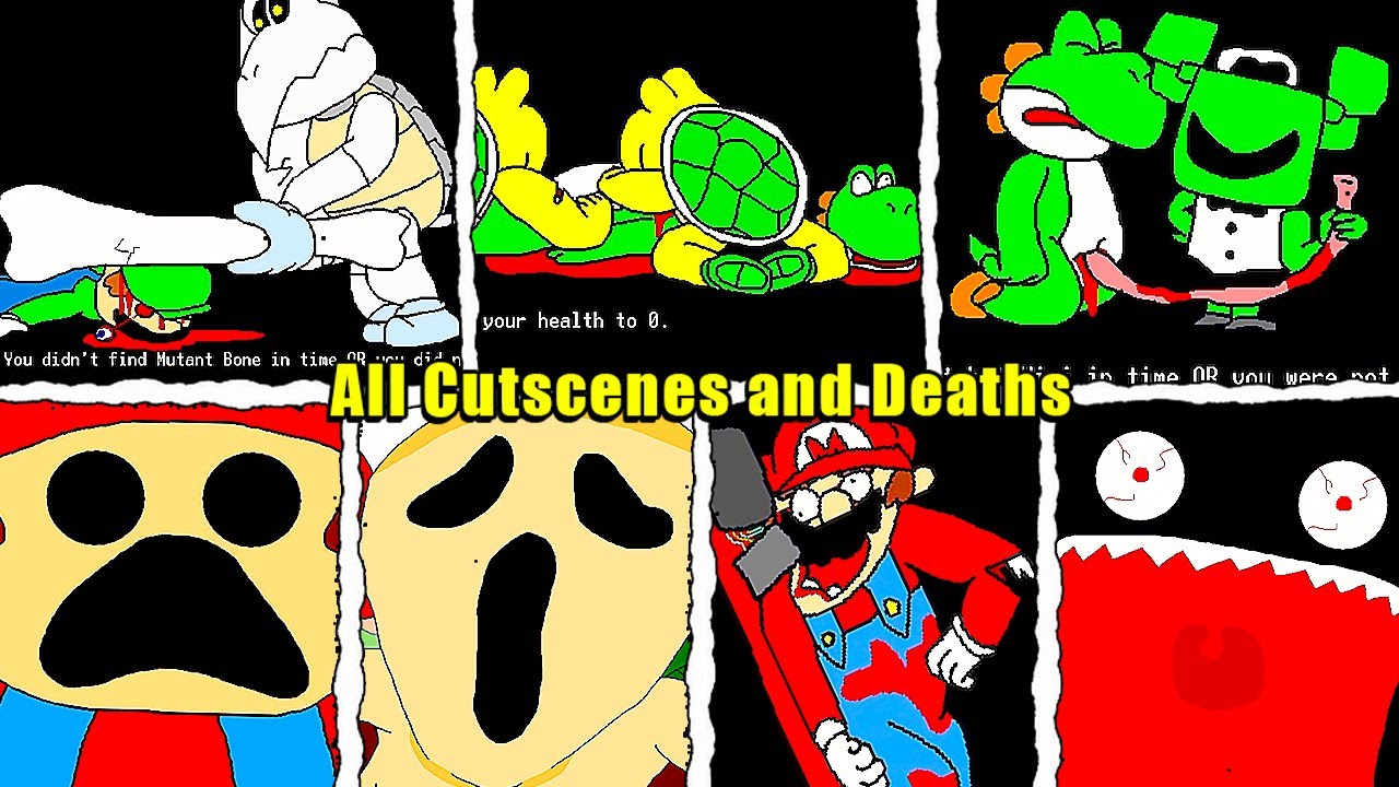 Mario's Dream 2 - All Death Jumpscares & Cutscenes