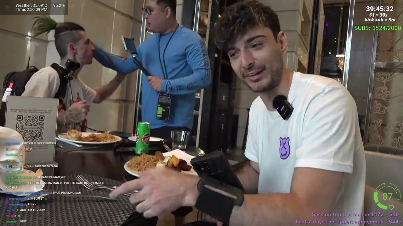 ice poseidon eats at 5 star indian hotel buffet with lots of drama #india #live #travel
