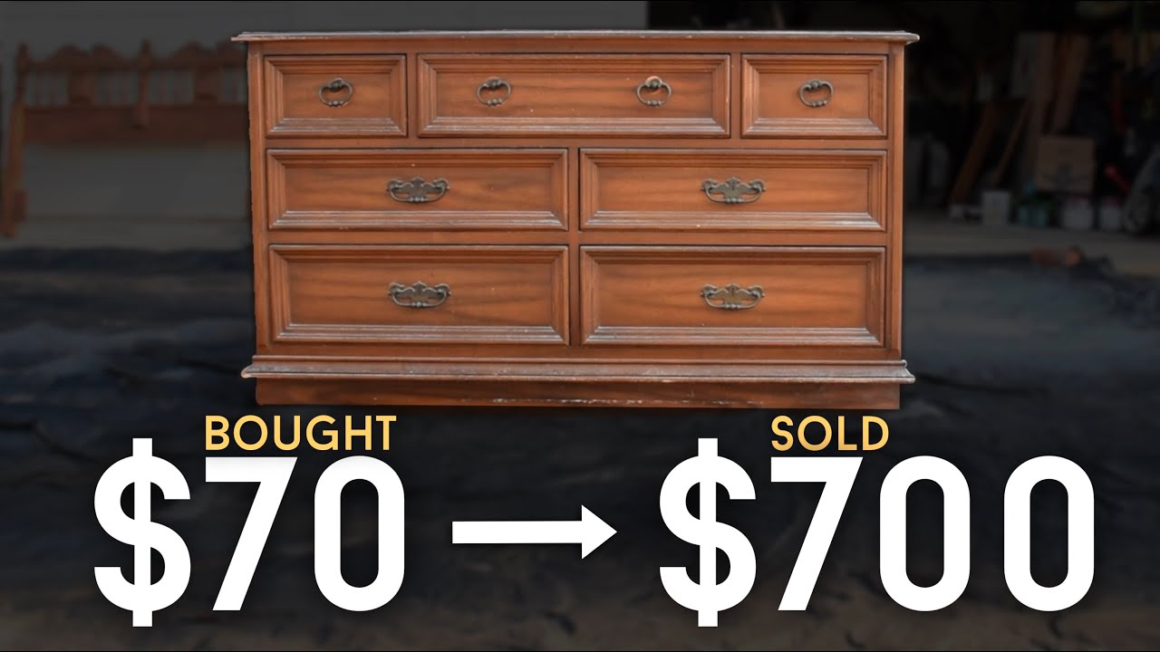 Furniture Makeover // Flipping A Facebook Marketplace Dresser For Profit
