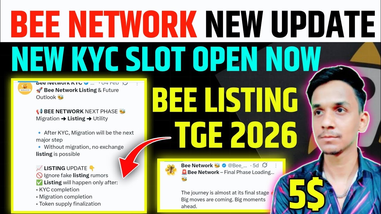 BEE NETWORK KYC VERIFICATION 📌BEE NETWORK NEW UPDATE | BEE NETWORK KYC LISTING TGE DATE 👍BEE NETWORK