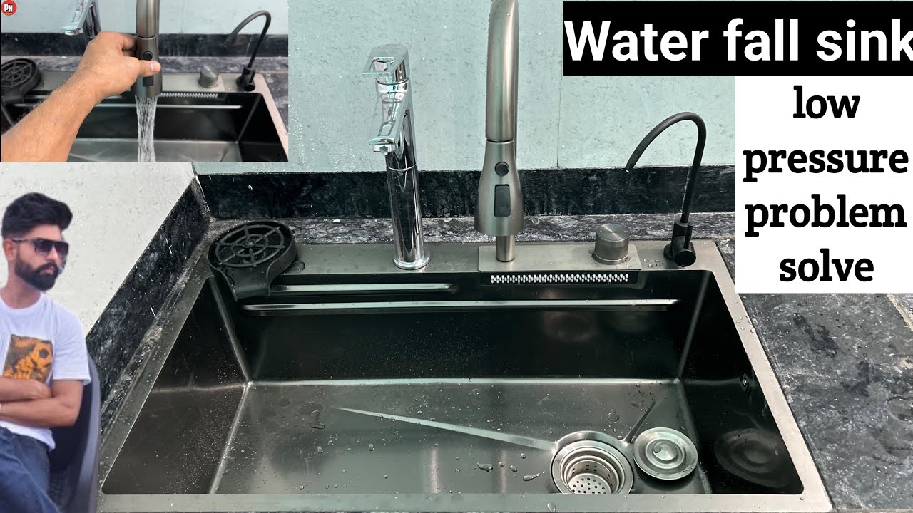 Trending nano waterfall kitchen sink low pressure problem solve | new model sink fitting in kitchen