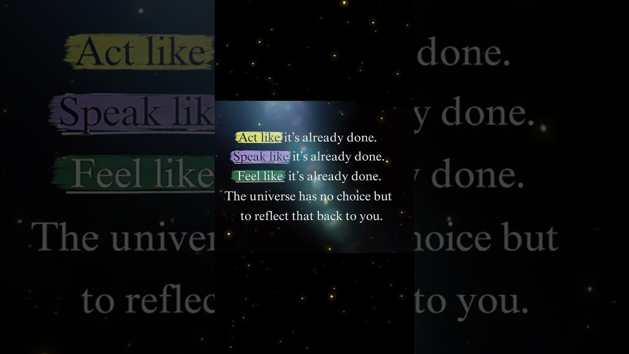 Action + Word + Emotion = Manifested Reality