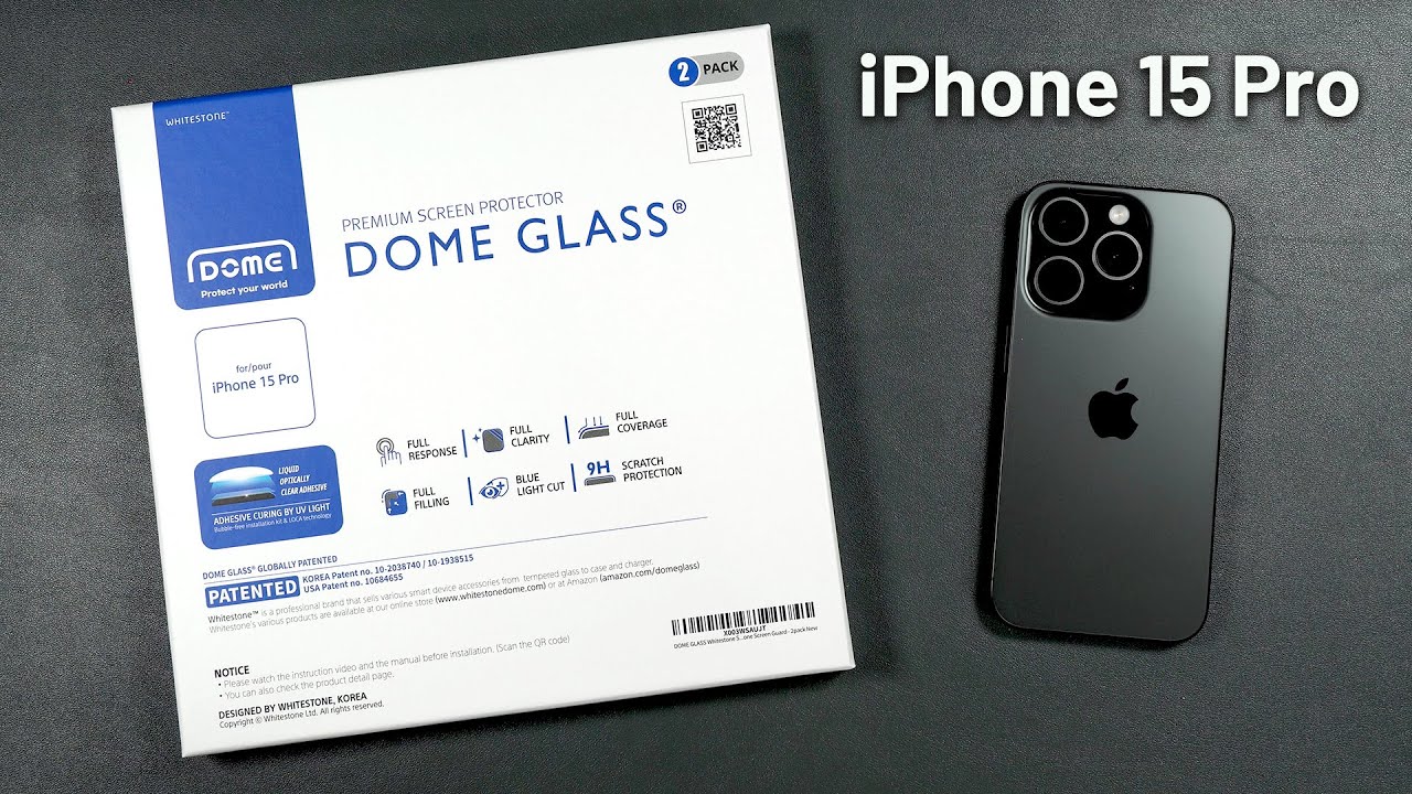 Защитное стекло Whitestone Dome Premium Glass для iPhone 15 Pro — полное руководство по установке