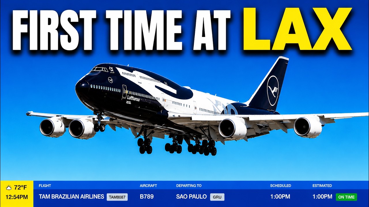 Lufthansa 747-8i 100-Year Anniversary | First Ever LAX Visit & Takeoff!