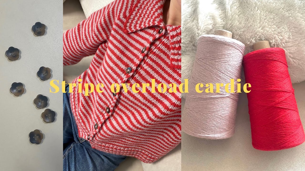 【knitting vlog】編み物始めて初めて編むカーディガン🎀🍓 | first time knitting a cardigan