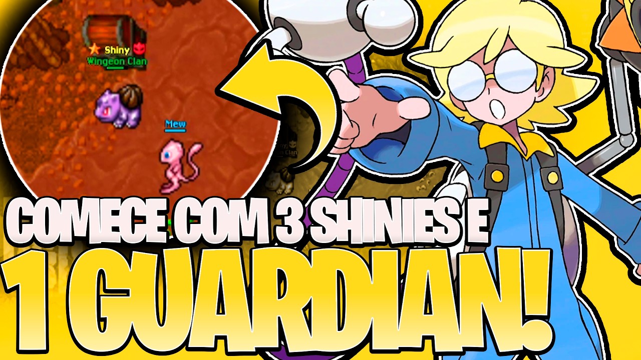 COMECE COM 1 POKE GUARDIAN E 3 SHINIES!😍🤯POKETIBIA MOBILE E PC 2026 POKE AMIGOS!