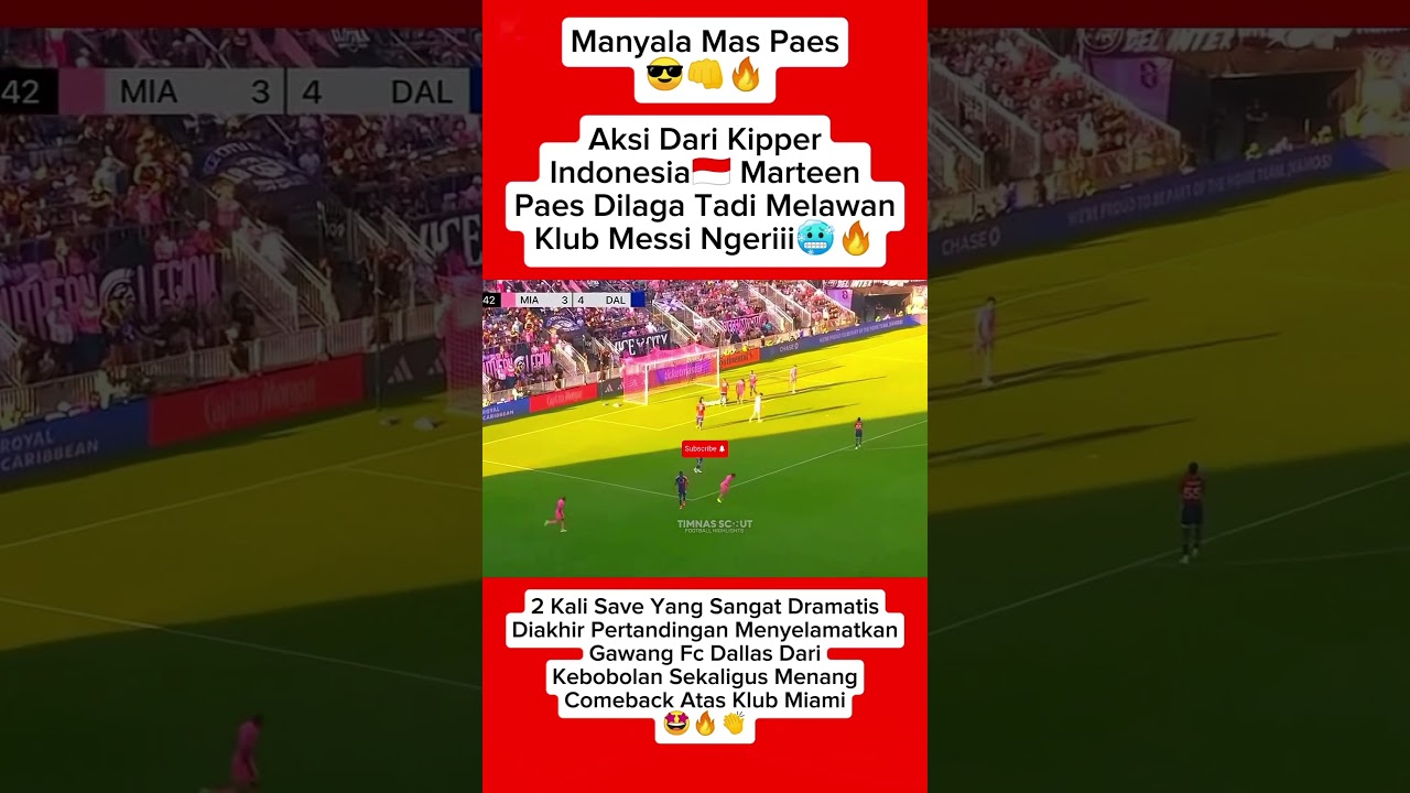 Penampilan Martes Paes Saat Melawan Klub Messi Sekarang 🔥 #martenpaes #lionelmessi #fcdallas