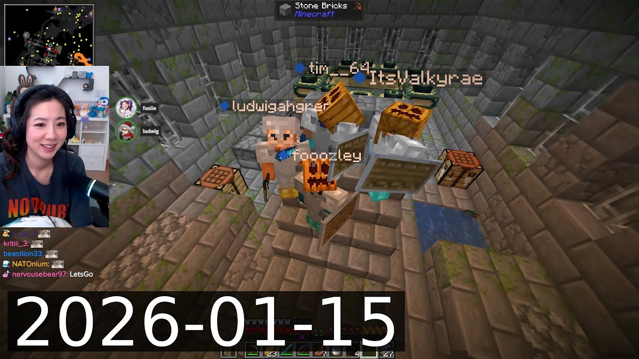 [2026-01-15] FSLR SHARED HEALTH MINECRAFT THEN COBBLEMON ACADEMY [FUSLIE TWITCH VOD]