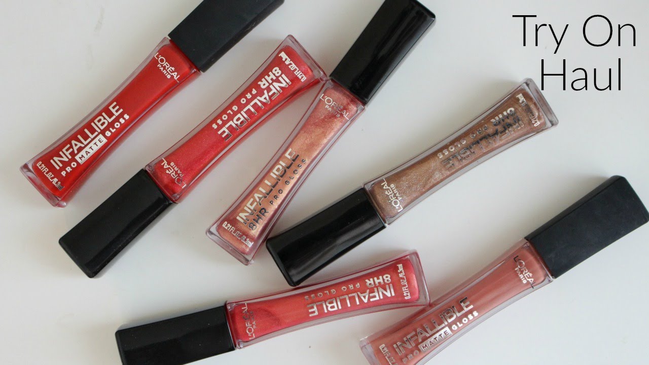 Обзор покупок блеска для губ и матирующей помады L'Oréal Infallible 8HR Pro Gloss + Matte | Бейли Б.
