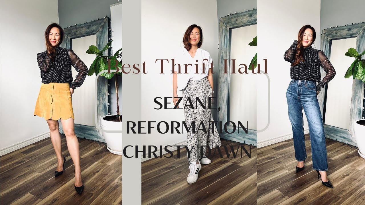 Best Thrifted Clothes 2023 Sezane Reformation Christy Dawn