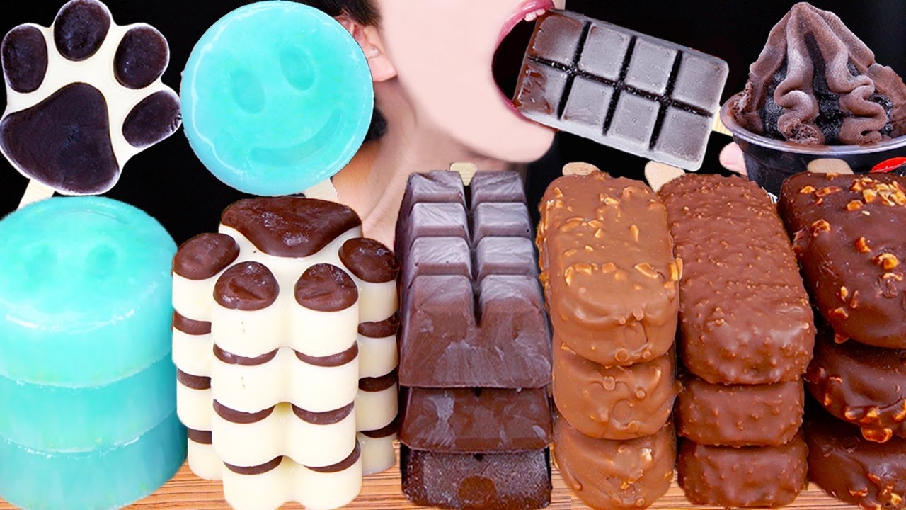 ASMR KITKAT MAGNUM CHOCOLATE ICE CREAM PARTY MALTESERS NUTELLA DESSERT MUKBANG 먹방 咀嚼音 EATING SOUNDS