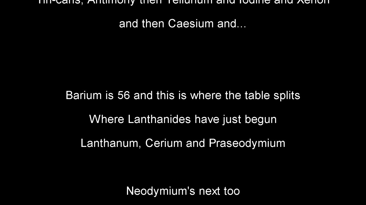 The  NEW Periodic Table Song (2017) [LYRICS]